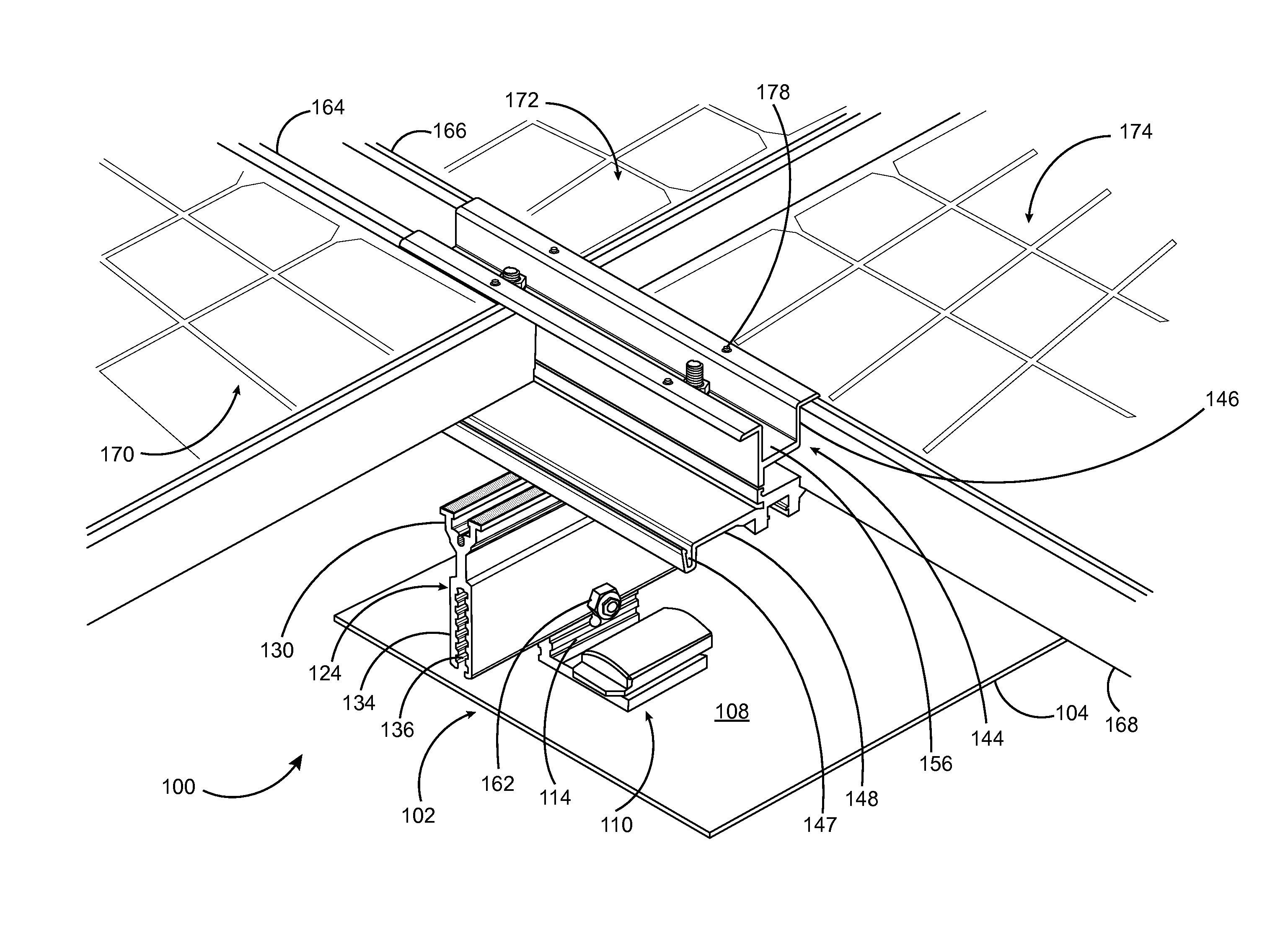 Rail-less roof mounting system