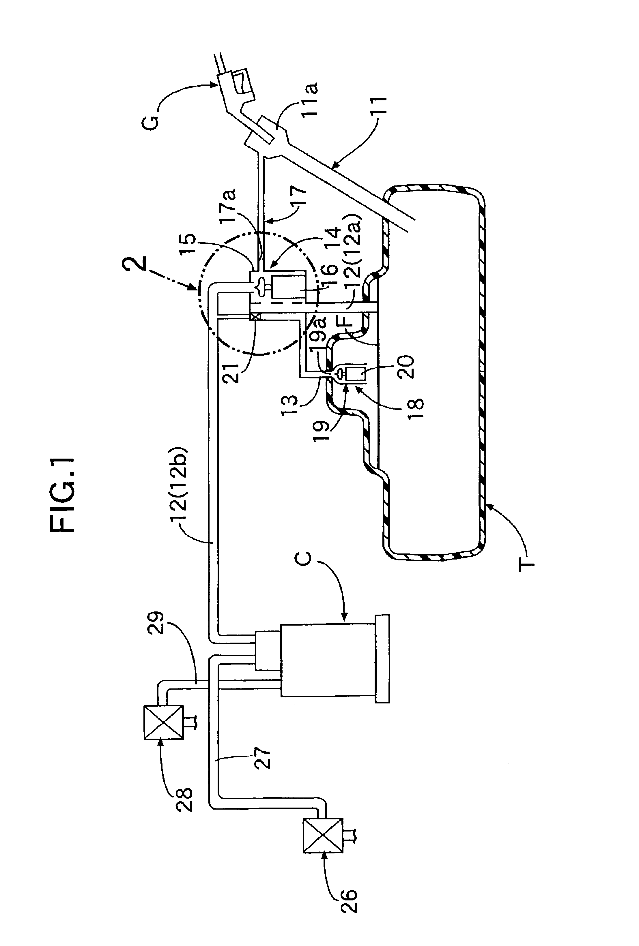 Evaporated-fuel storage system