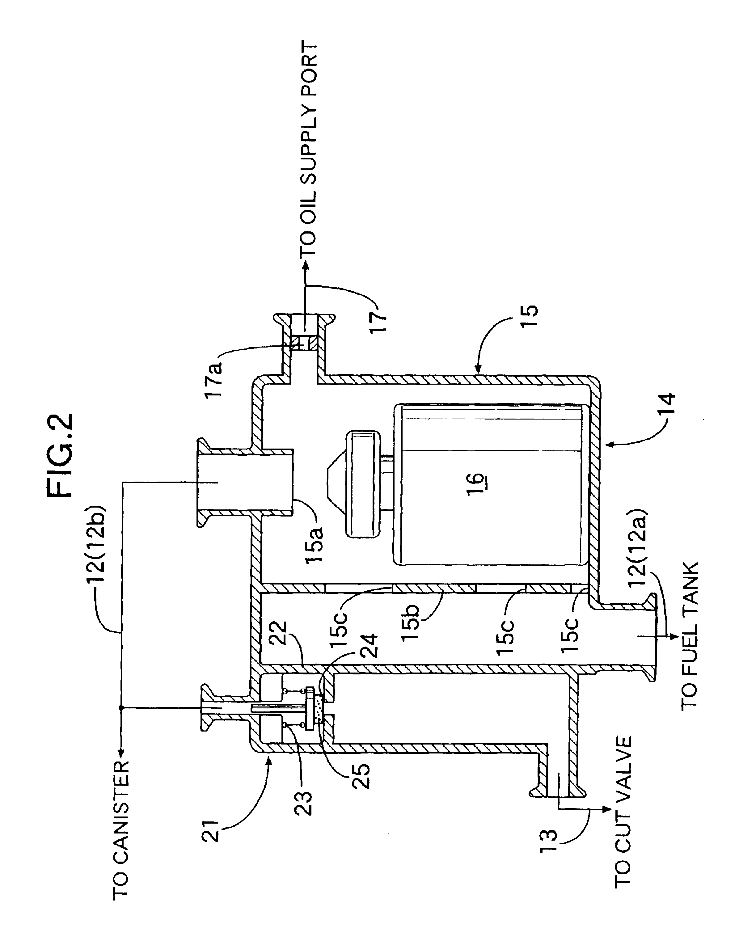 Evaporated-fuel storage system