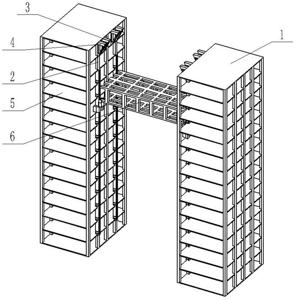 Emergency disposal equipment and use method thereof for integral lifting aerial corridor between ultra-high group towers