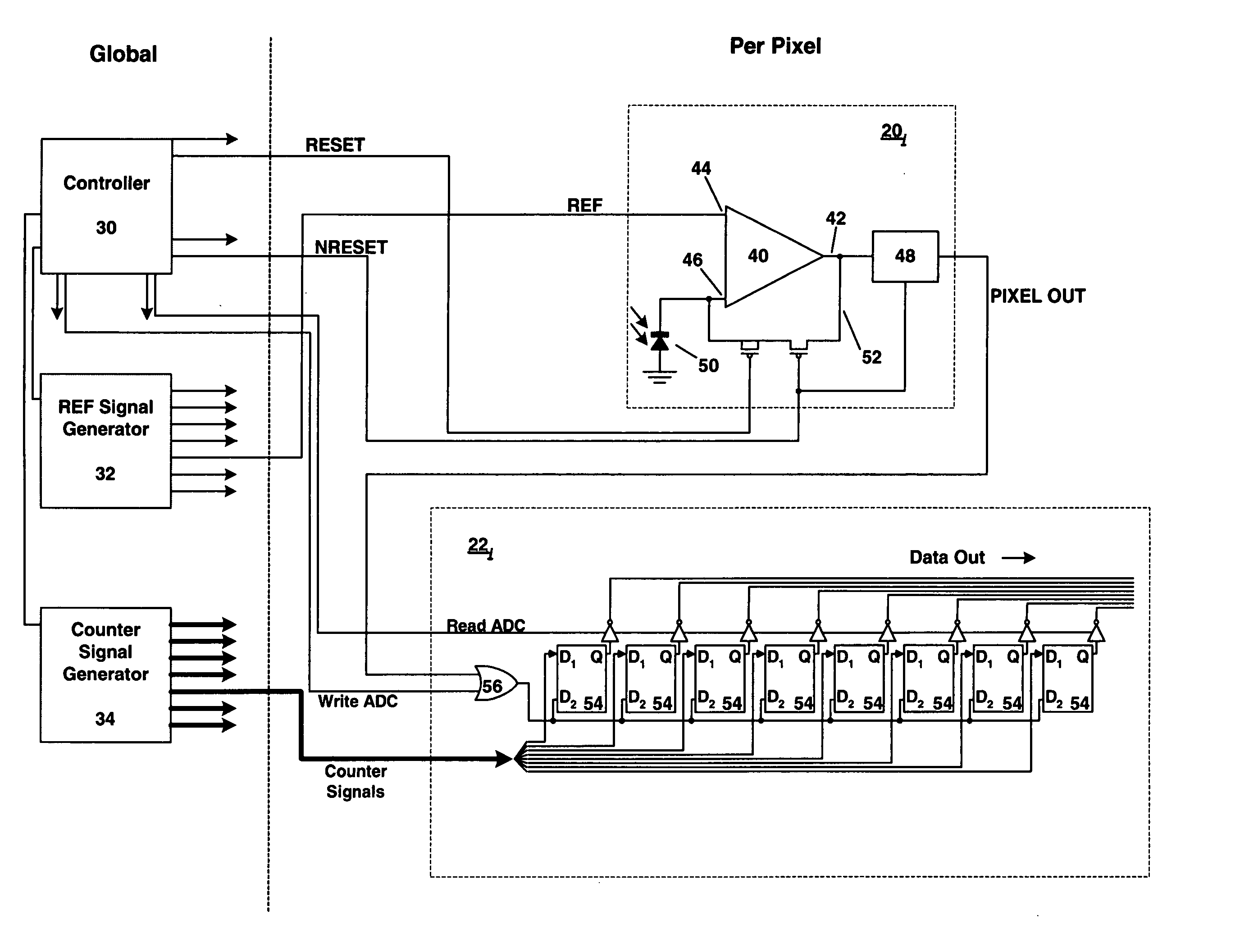 Photo-sensor array for motion detection