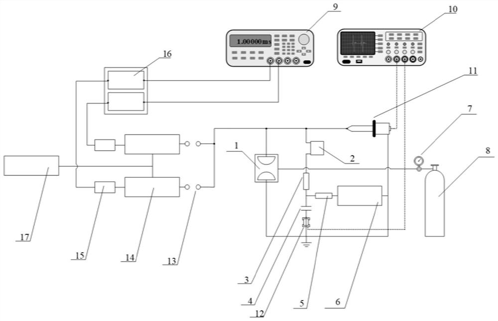 Experimental device for testing insulation recovery characteristic of gas switch