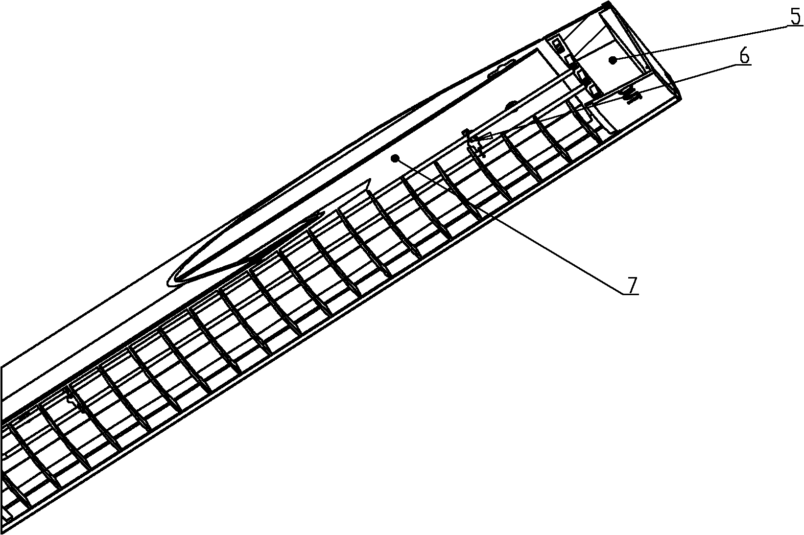 Cold cathode arc grille lamp