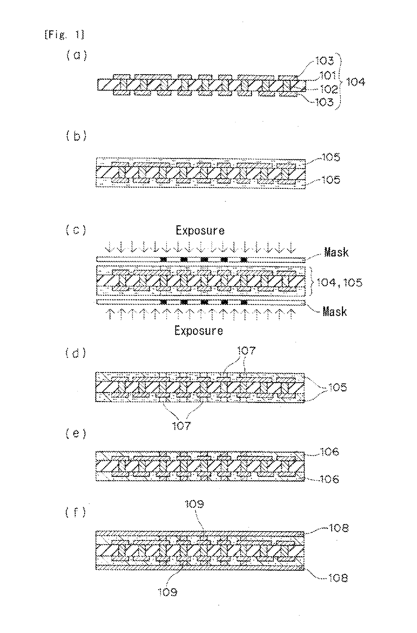 Built-up substrate, method for manufacturing same, and semiconductor integrated circuit package