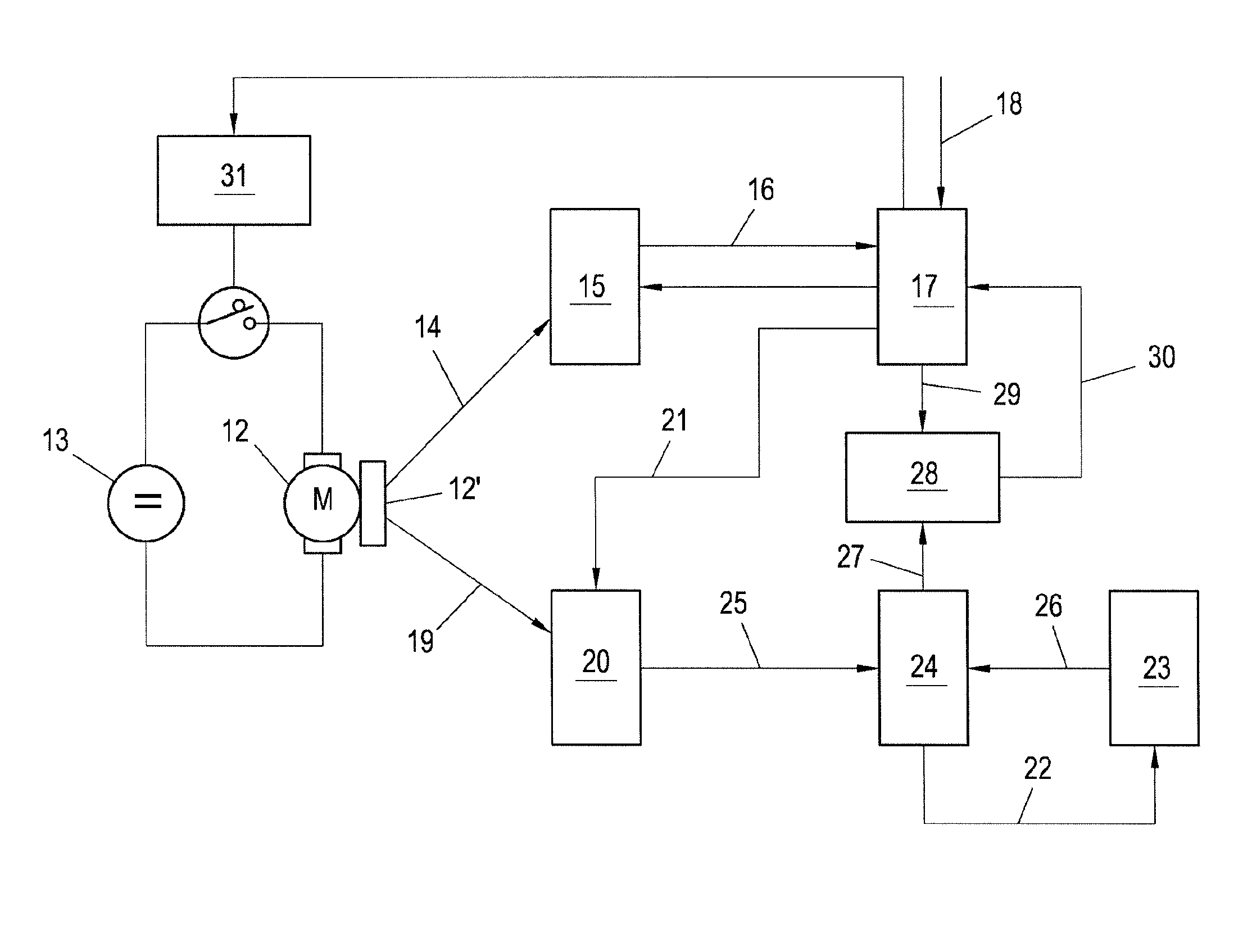 Method and apparatus for determining the position of a motor-driven actuating part