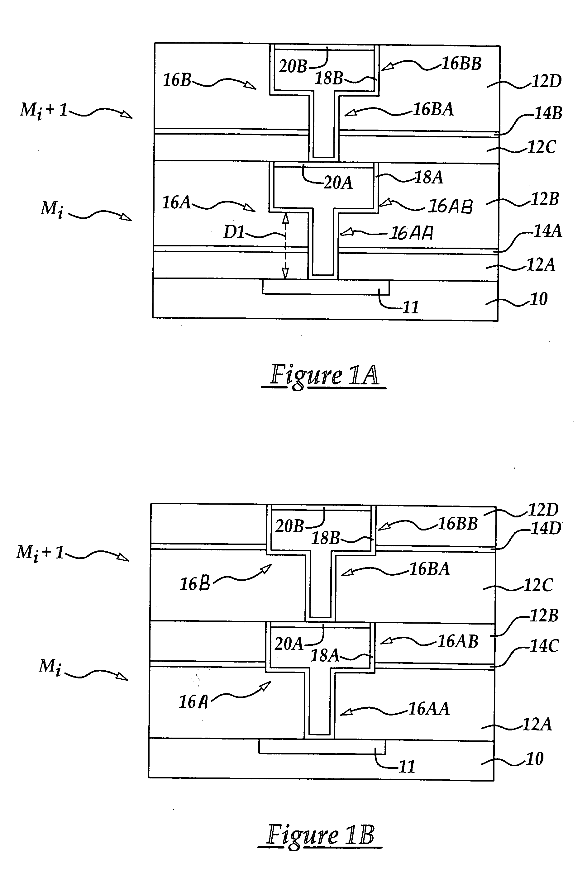 Metallization layers for crack prevention and reduced capacitance