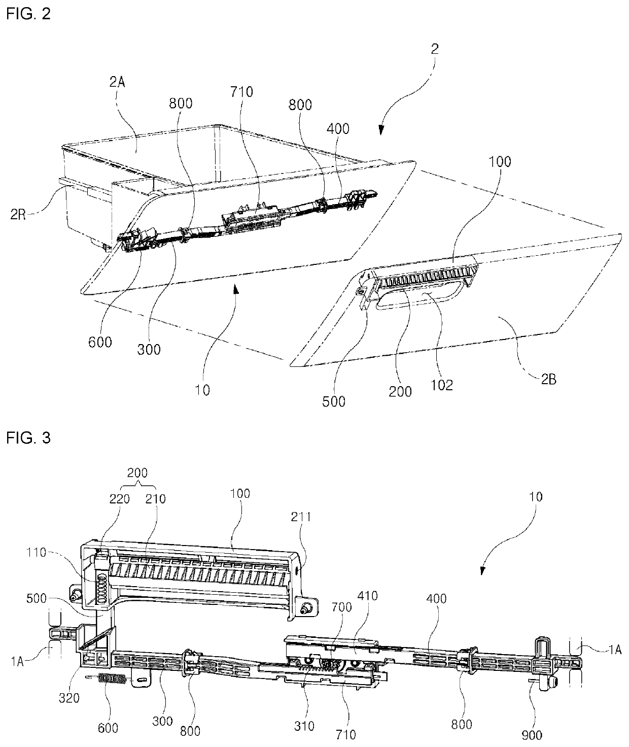 Opening and closing device for glove boxes