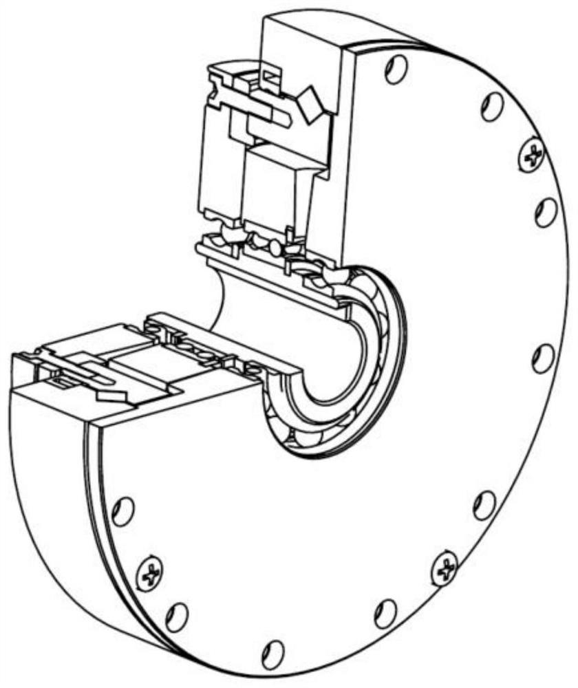 A nutation transmission device for cambered secondary enveloping crown gears
