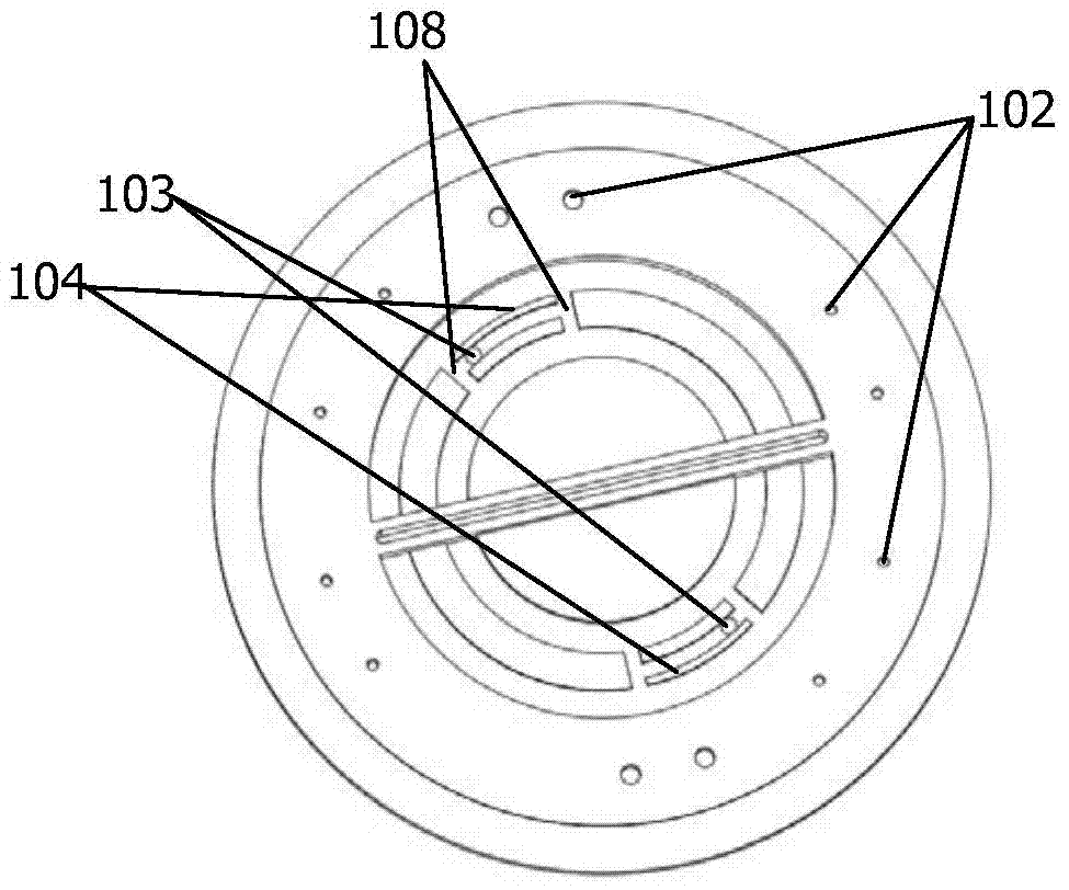 A grid type gas distribution device for mocvd reactor