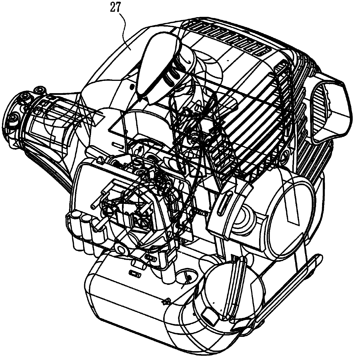 Mower having transparent mower body and rotor fly cutters