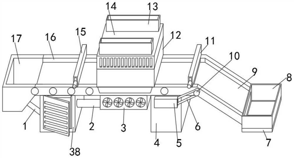 An air cooling device for concrete aggregate processing and its working method