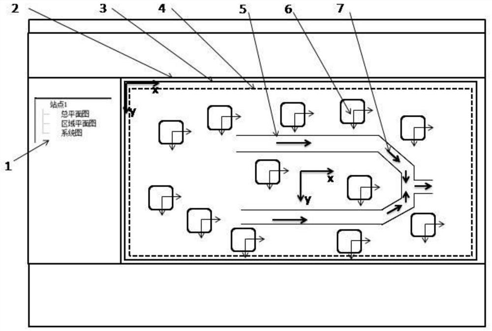 Graphic display method used in fire control room alarm system