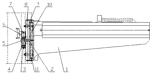Rocker arm and clamping mechanism of digital display type radial drilling machine