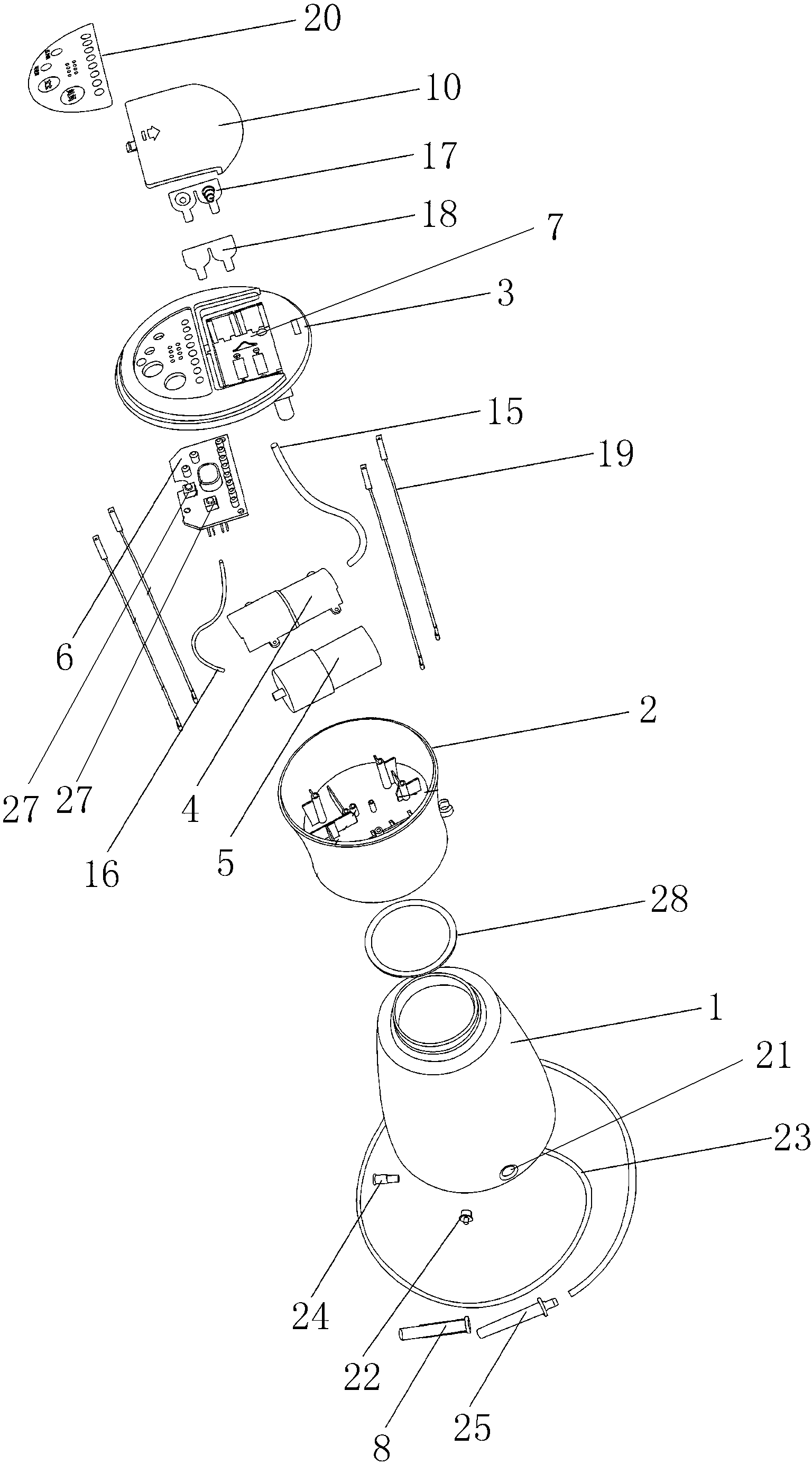 Defecation gut purge device provided with high-gear and low-gear functions