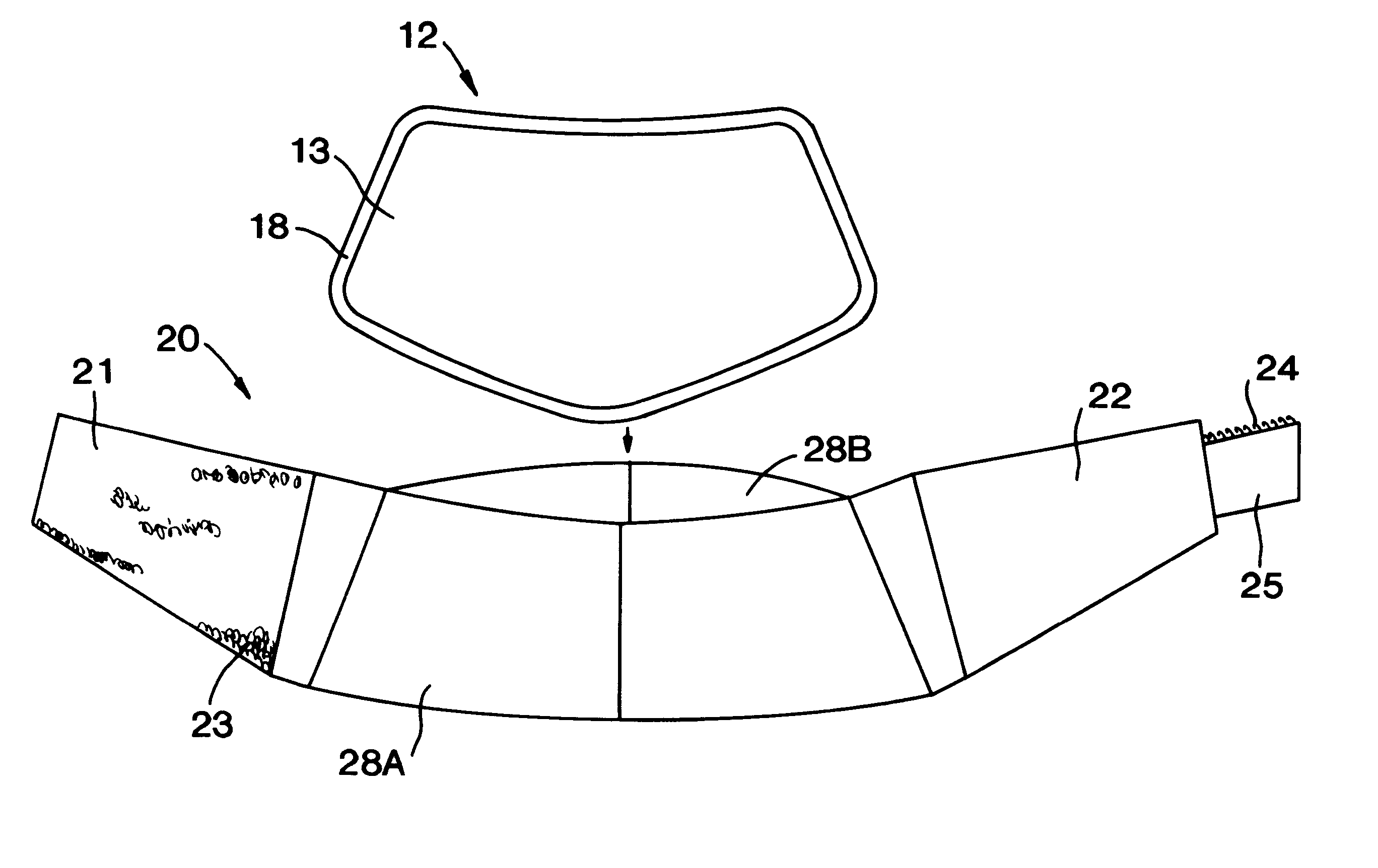 Custom-fitting lumbosacral support pad