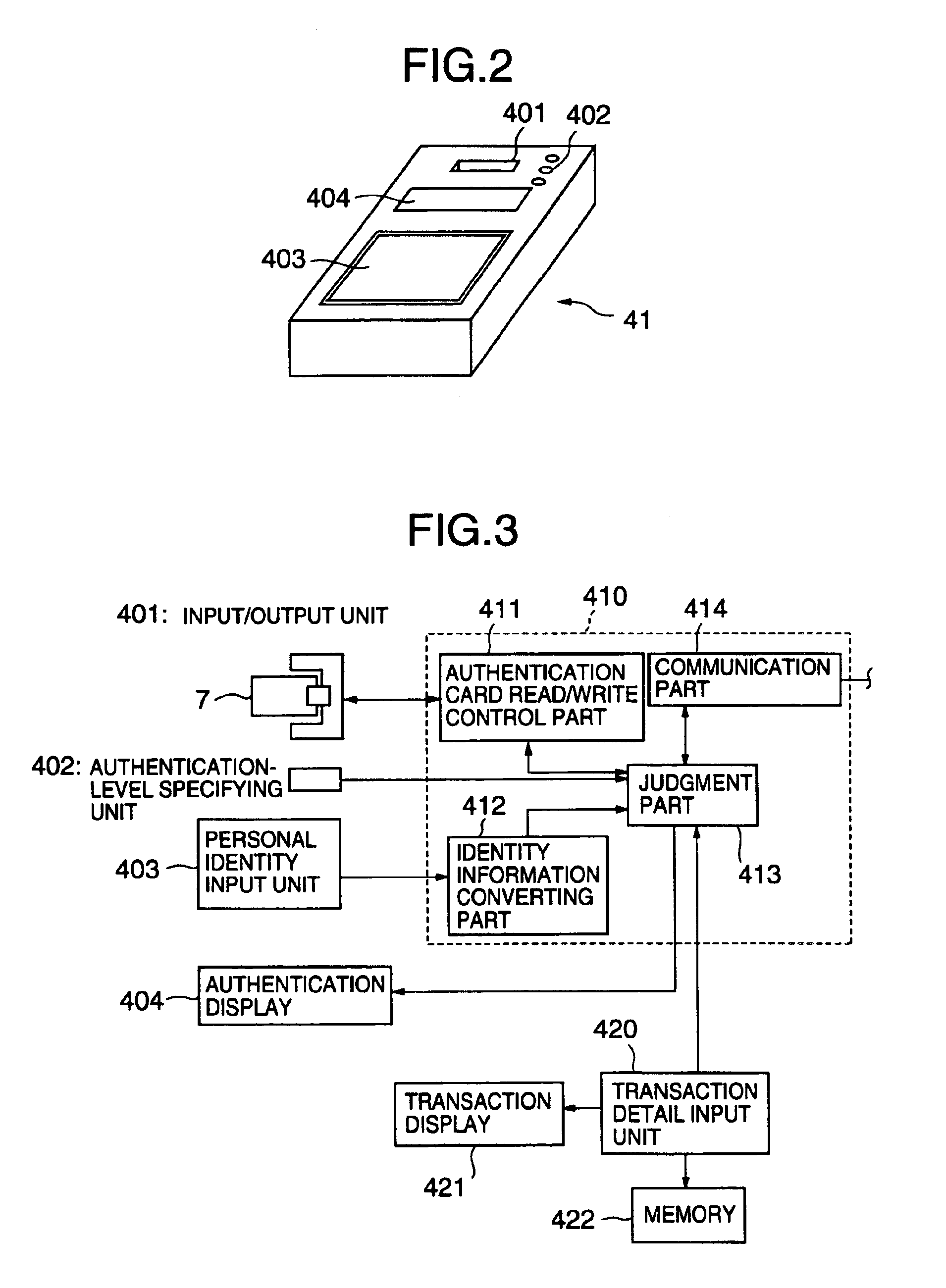 Authentication card system