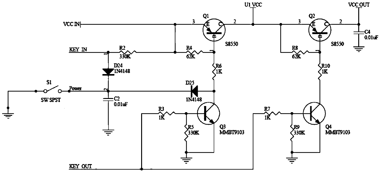 A switch circuit with zero power consumption in standby state