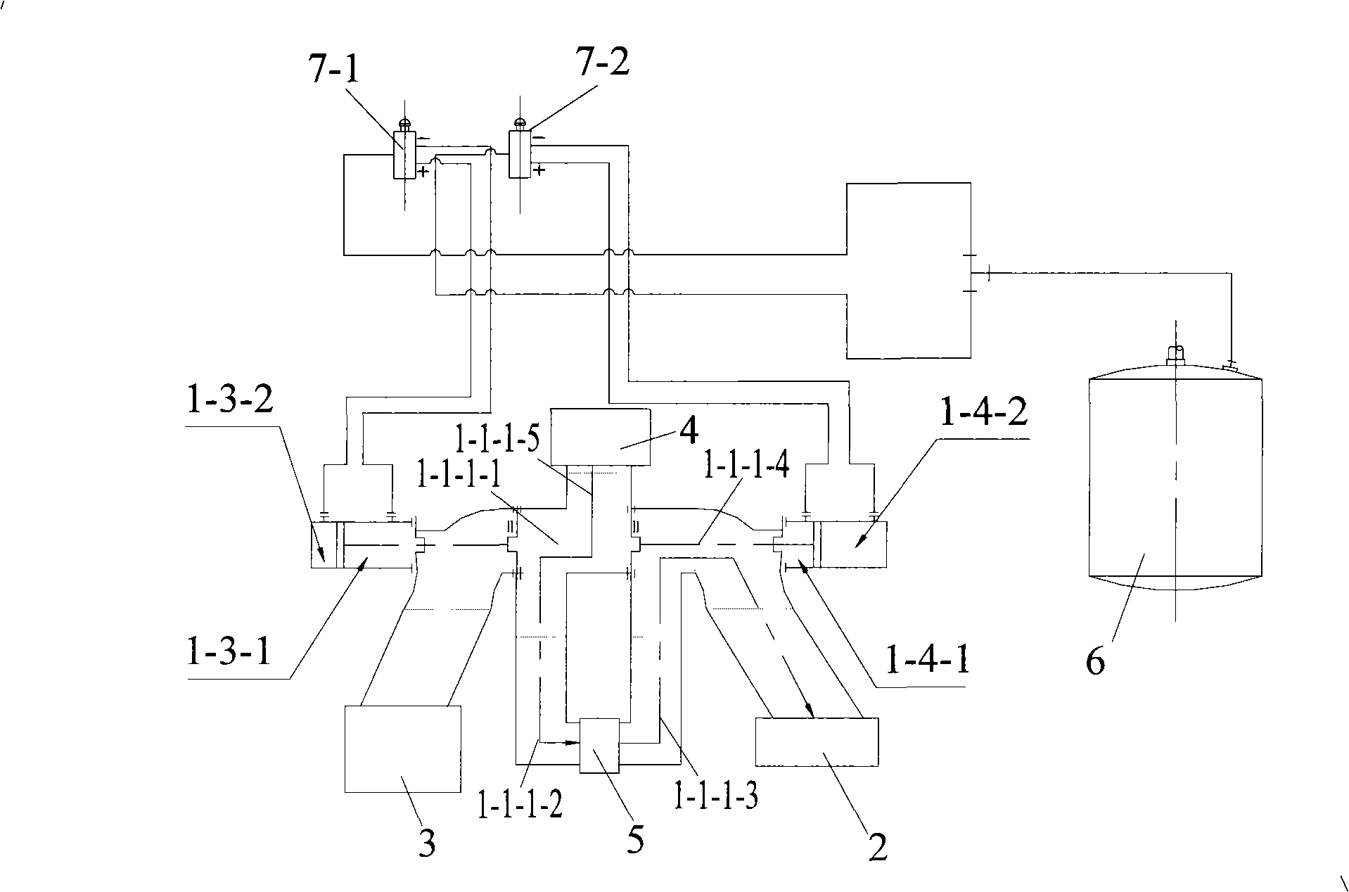 Two-position five-way changing-over valve and sprinkling control system using same