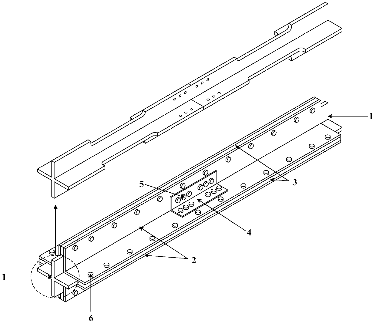 A four-angle steel fully assembled anti-buckling bracing that can directly replace the cross-shaped core
