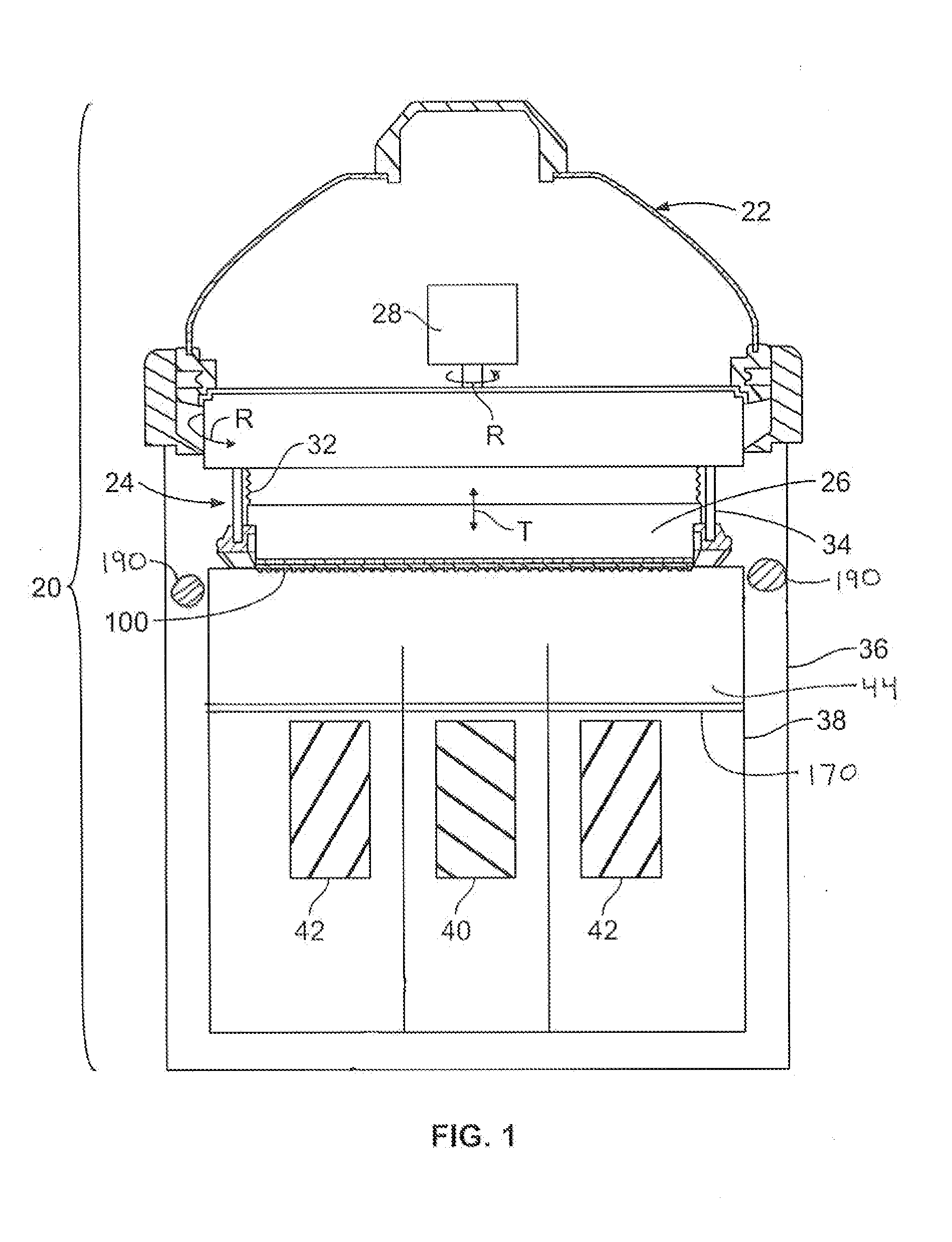 Electro processor with shielded contact ring