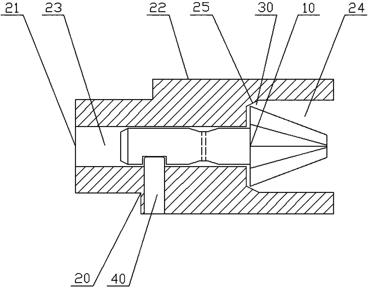 A flanging punch