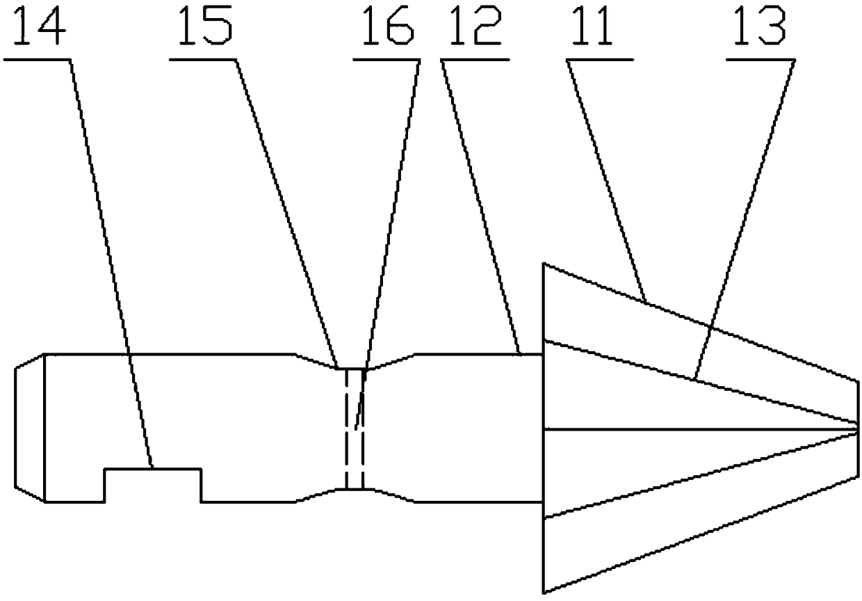 A flanging punch