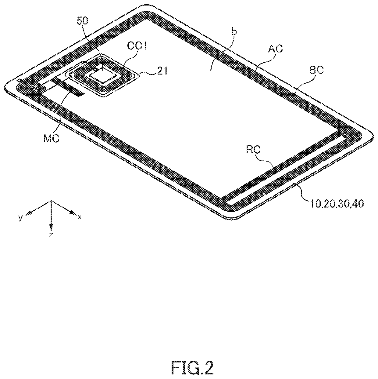 Antenna device and IC card having the same