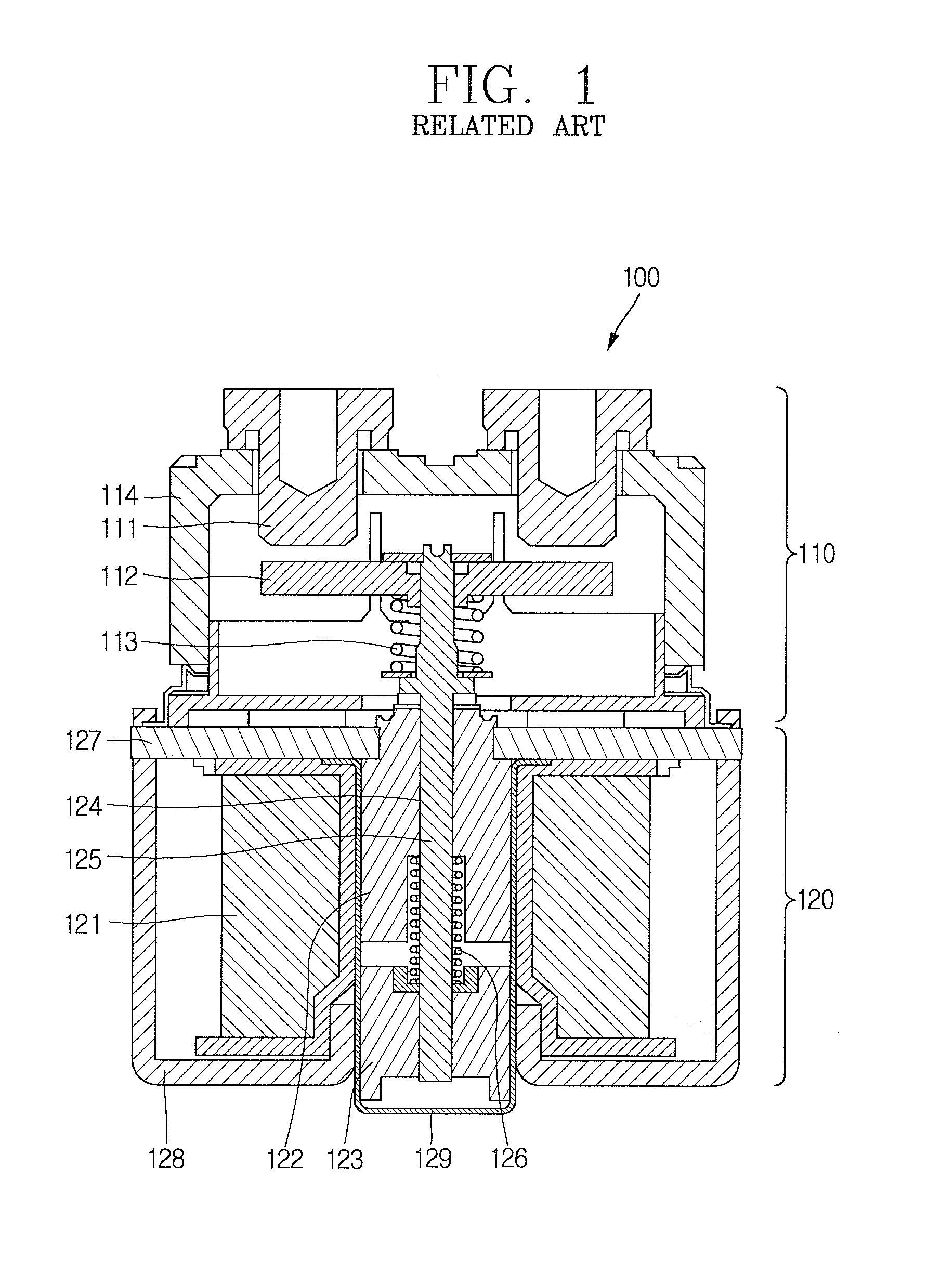 Electromagnetic switching device