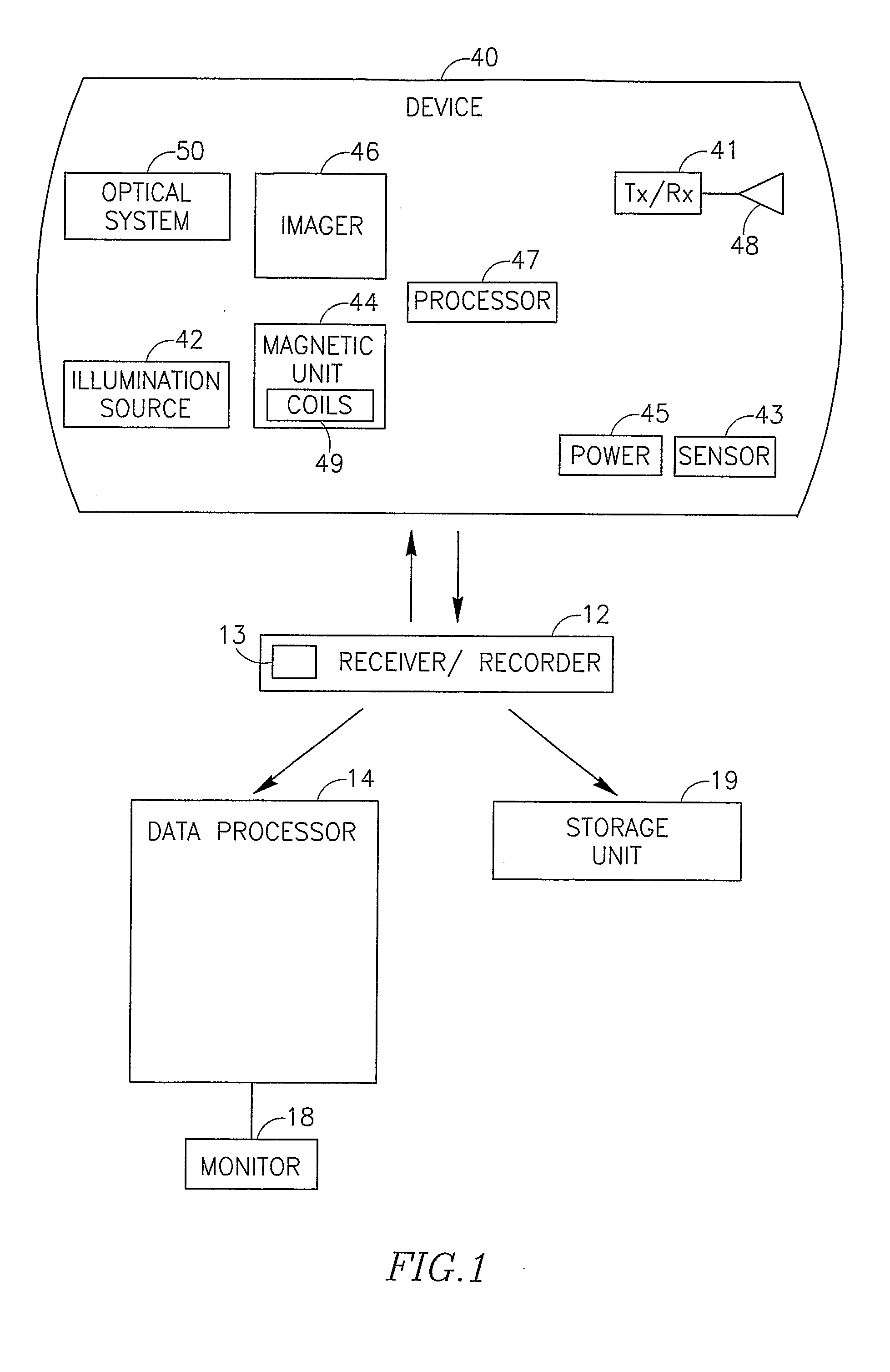 System and method of in-vivo magnetic position determination