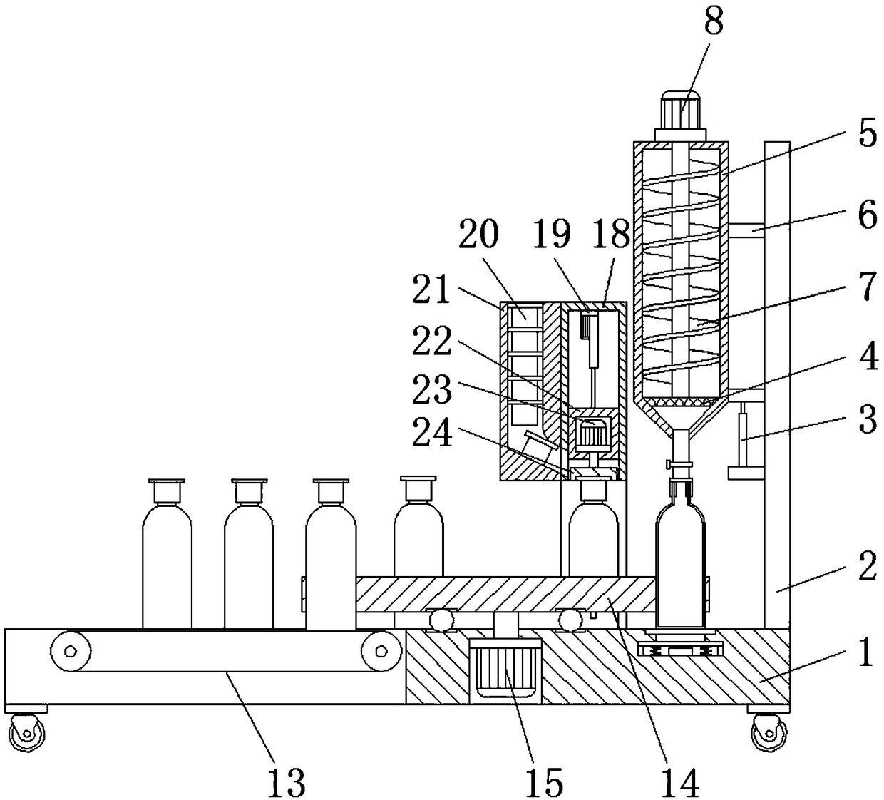 Automatic shampoo filling equipment for production of personal hygiene products