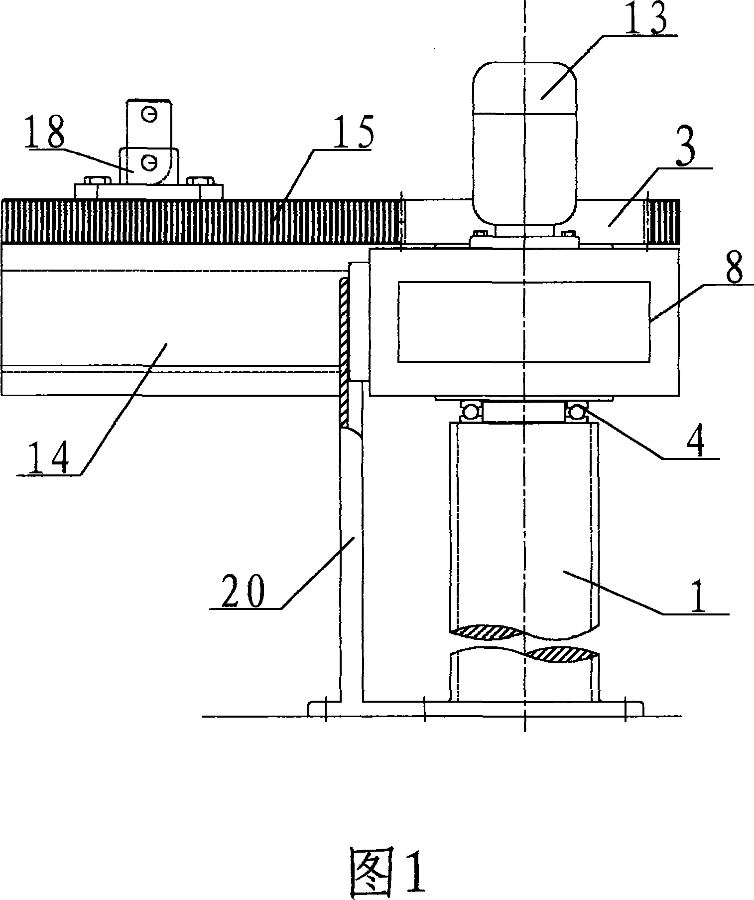 Movable joint screw-threaded shaft lifting shifting apparatus