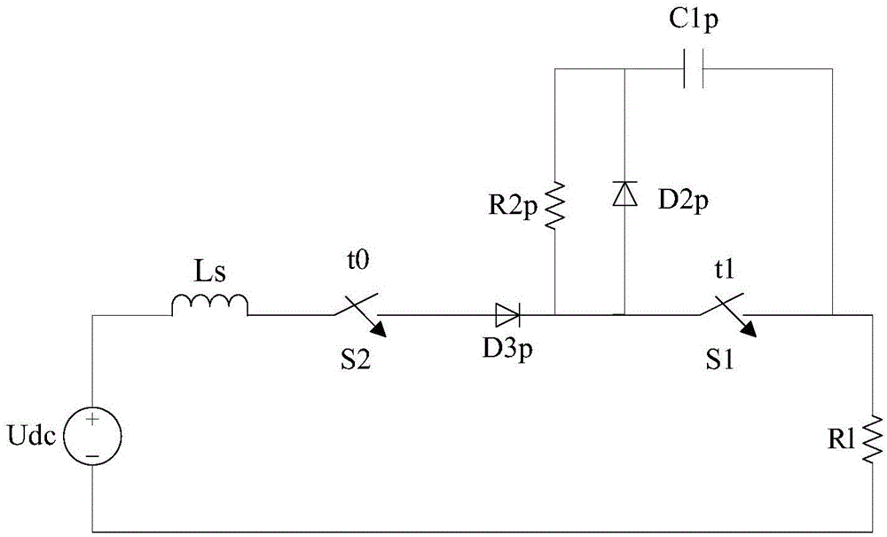 Buffer circuit suitable for hybrid high-voltage DC breaker bidirectional parallel load commutation switch