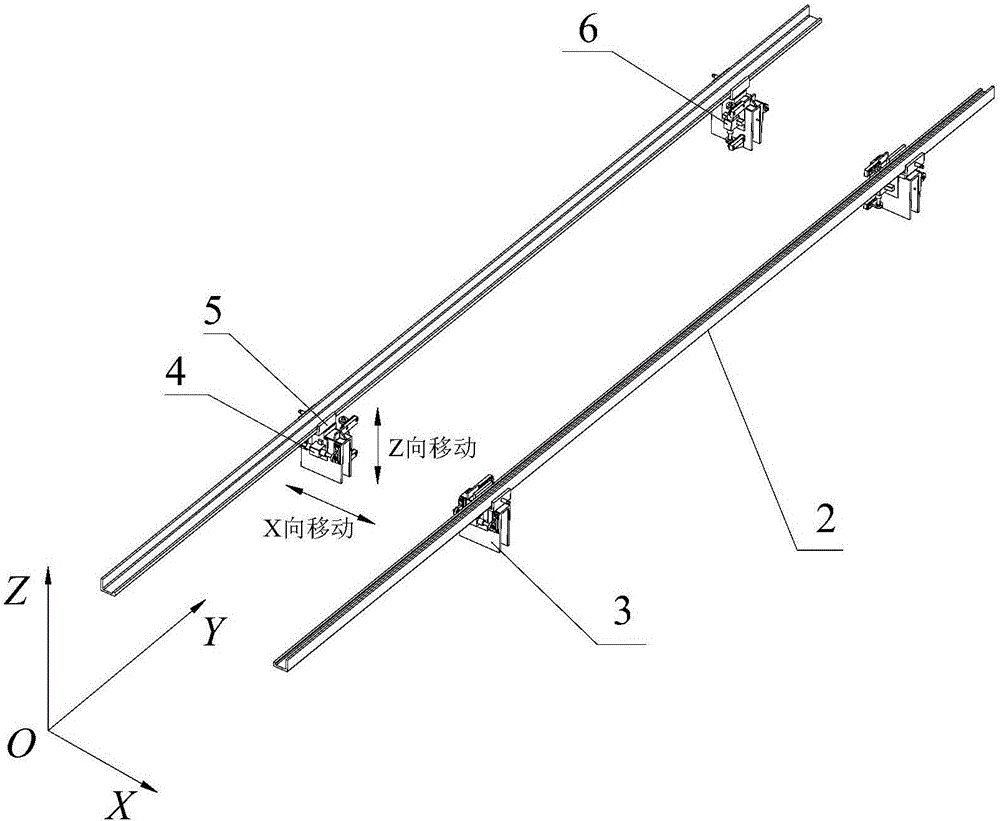 Double-guide-rail storage tank mounting device and method