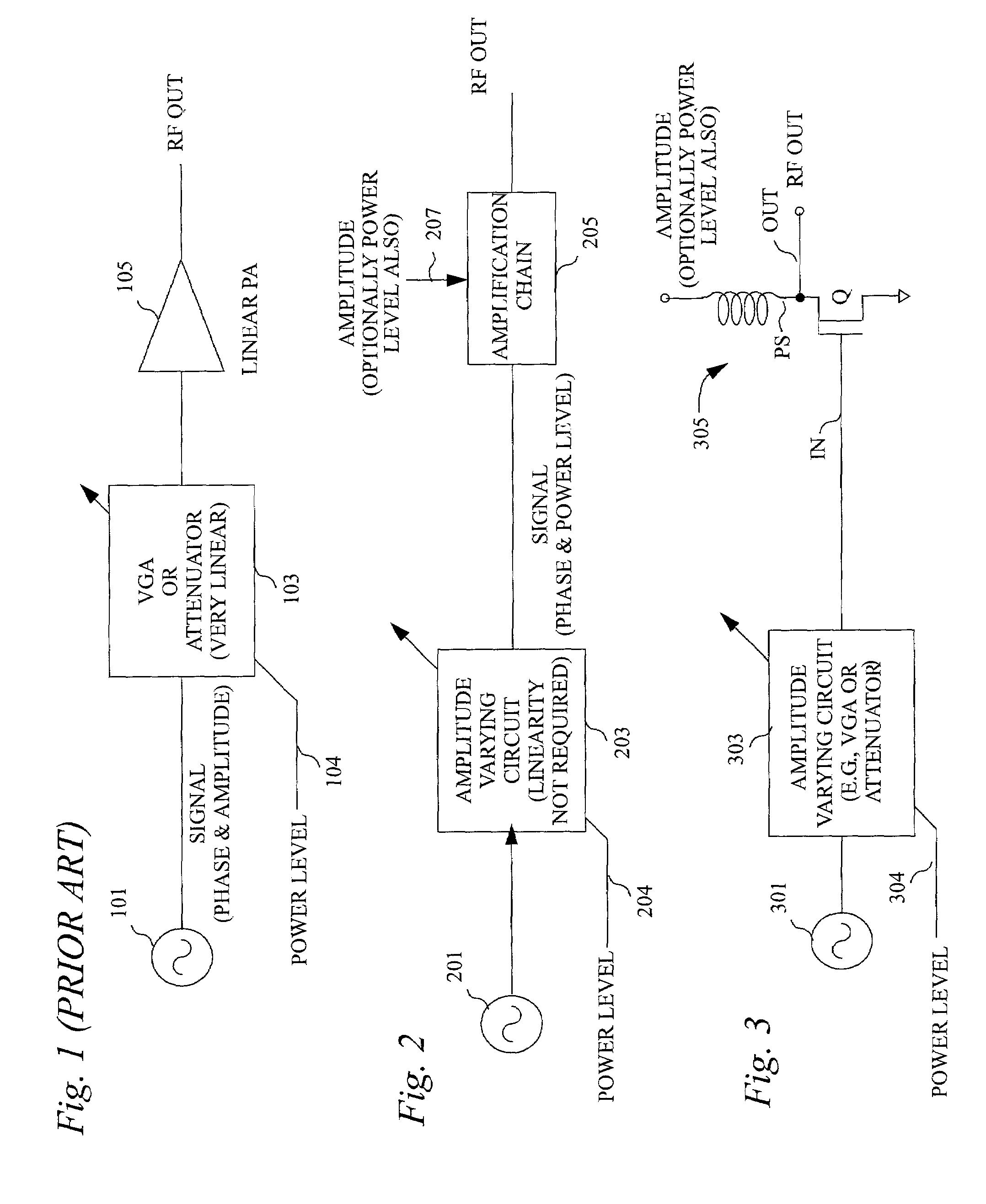 Communications signal amplifiers having independent power control and amplitude modulation