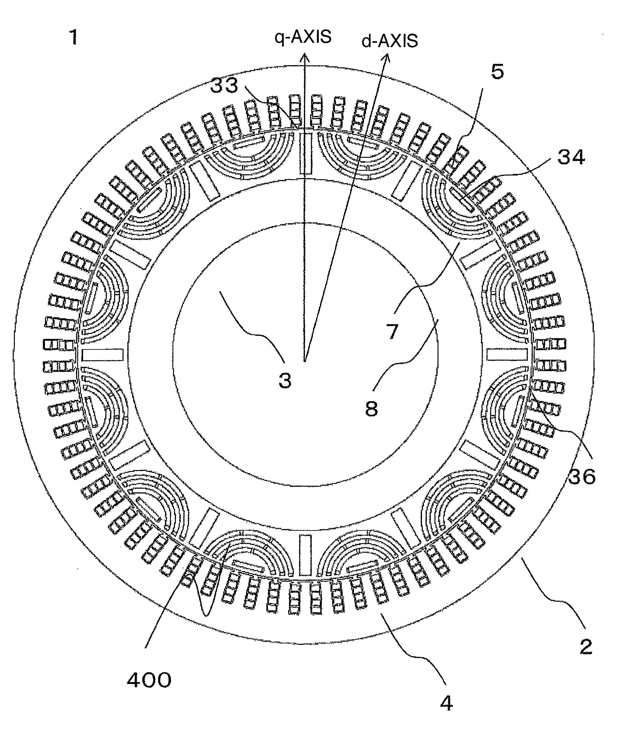 Permanent Magnet Rotating Electrical Machine and a Motor Vehicle Using Same