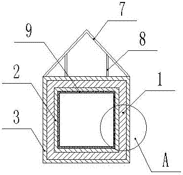 Steel-plastic composite pipe corridor body member and forming technology thereof