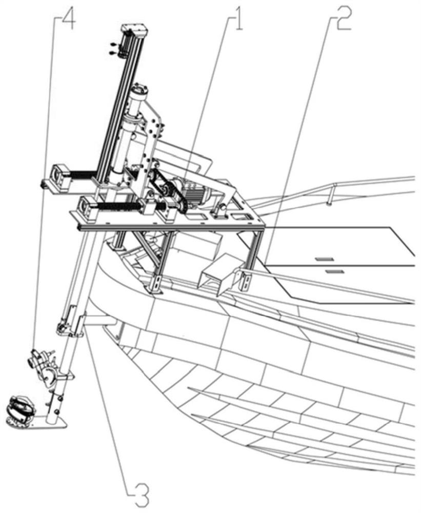 Boat sonar retracting and releasing mechanism