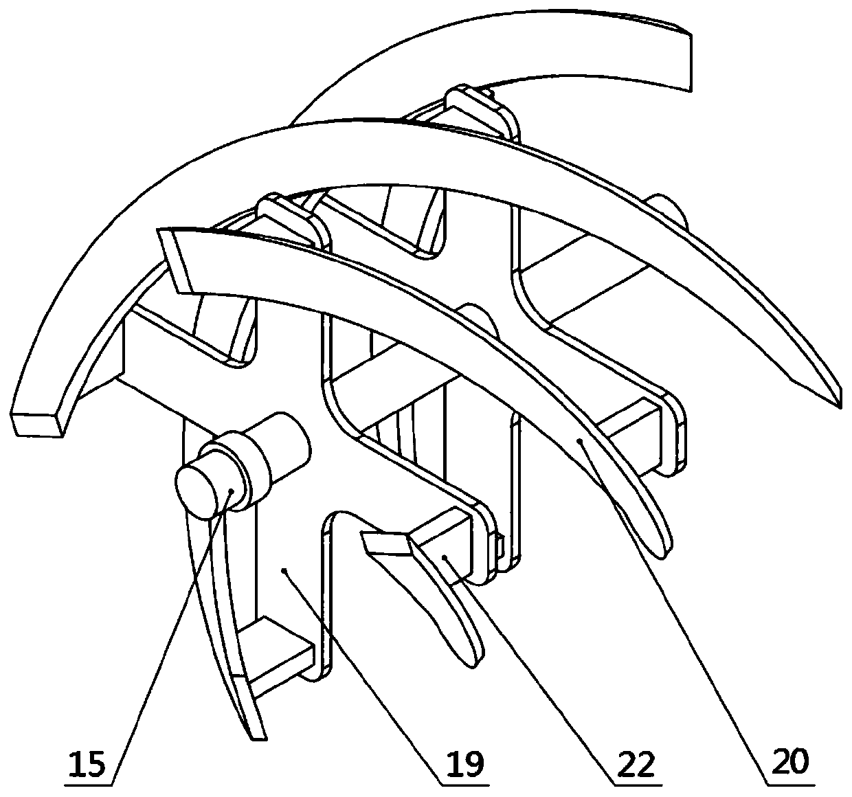 Cutting snow removing device based on large-pitch spiral line rotor