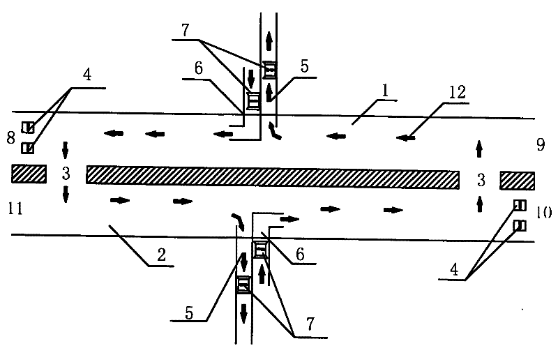 Centralized waste gas discharging method used in longitudinally ventilated road tunnel