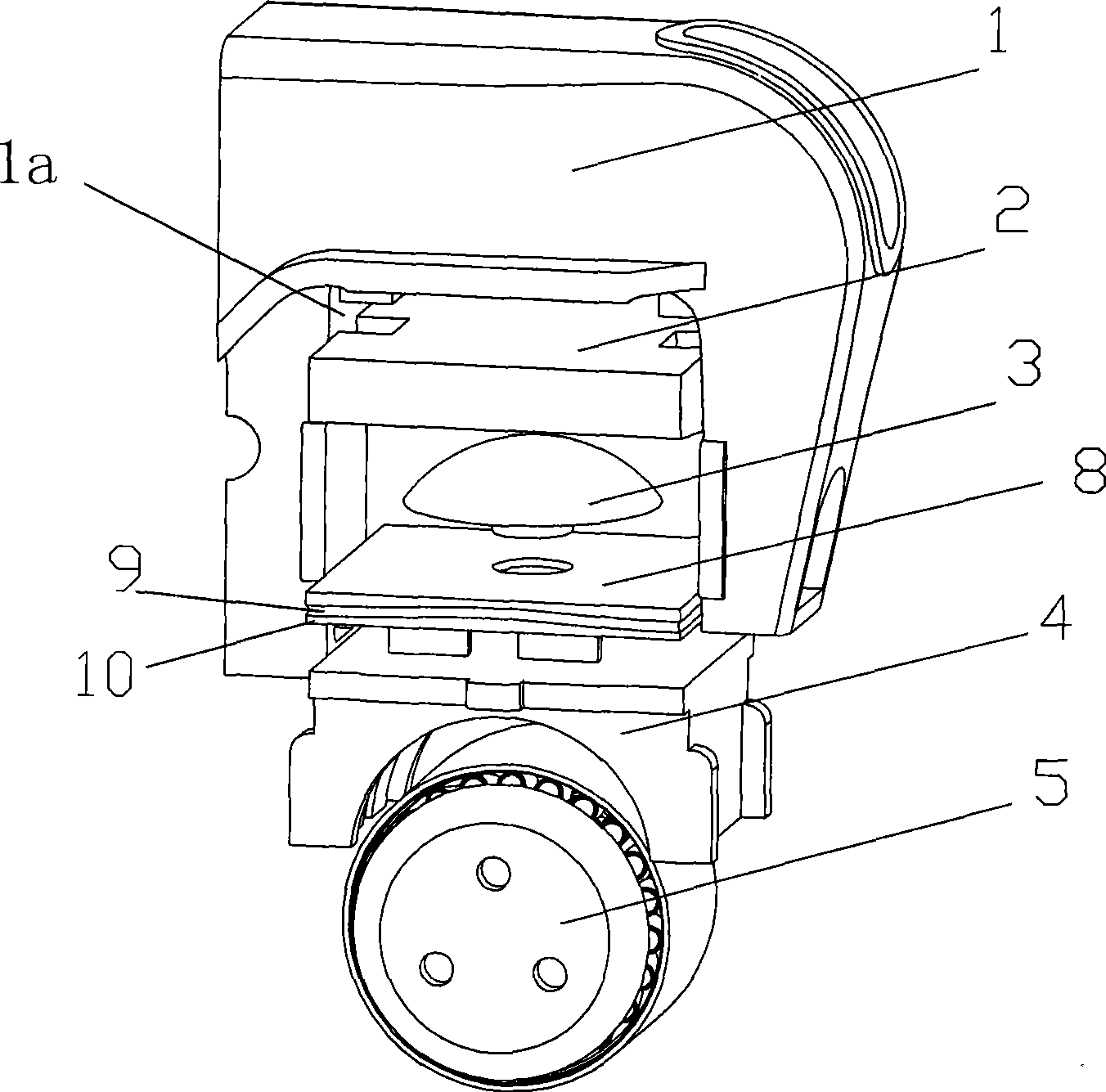 Auxiliary bearing saddle assembly for spherical cap of pendulum goods train