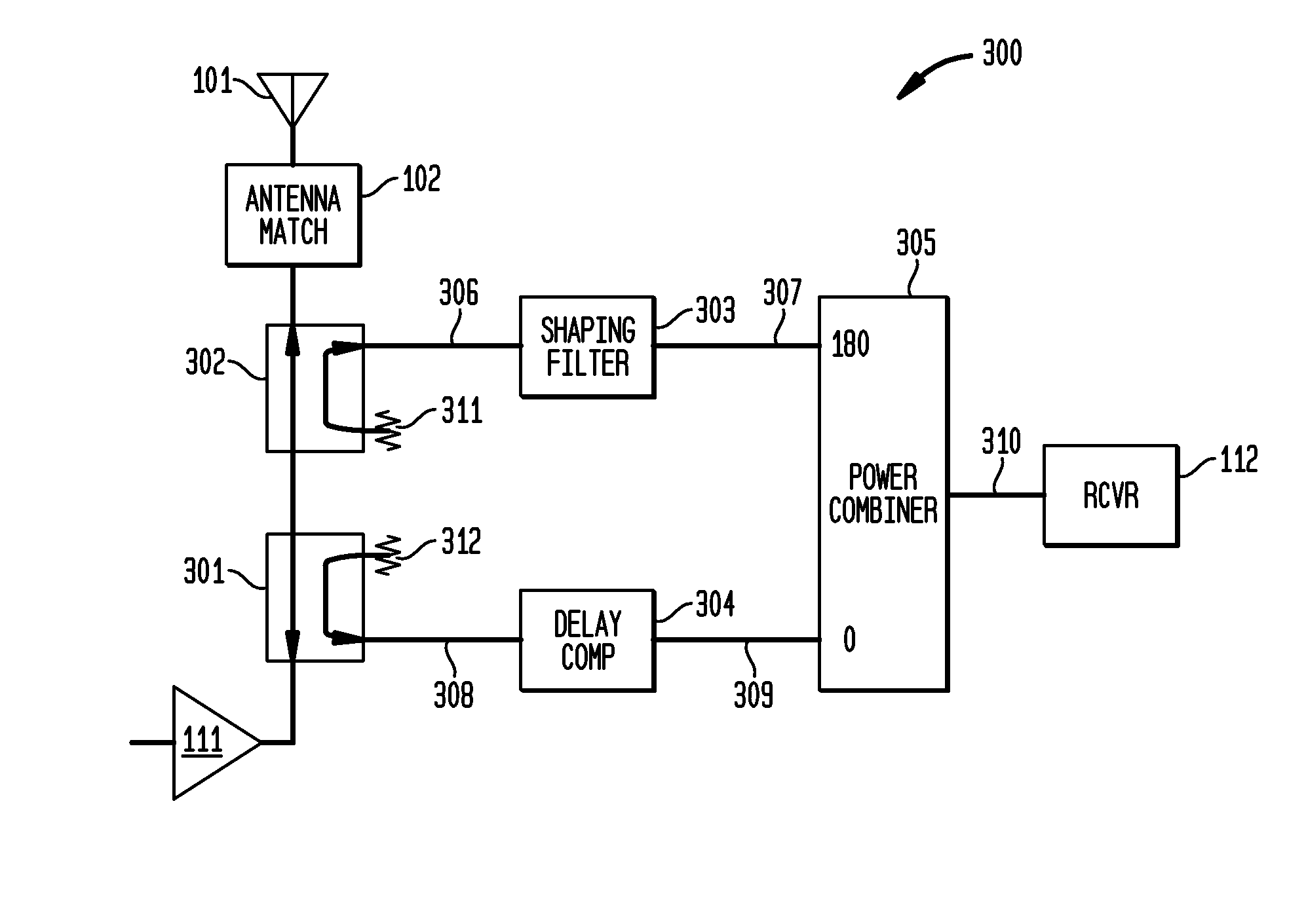 Directional notch filter for simultaneous transmit and receive of wideband signals