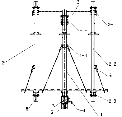 Freight lift car frame device