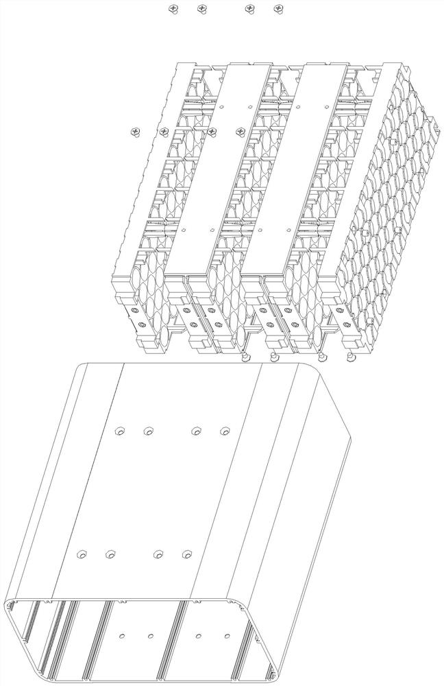 Battery pack fixing and heat conducting integrated framework structure for electric motorcycle