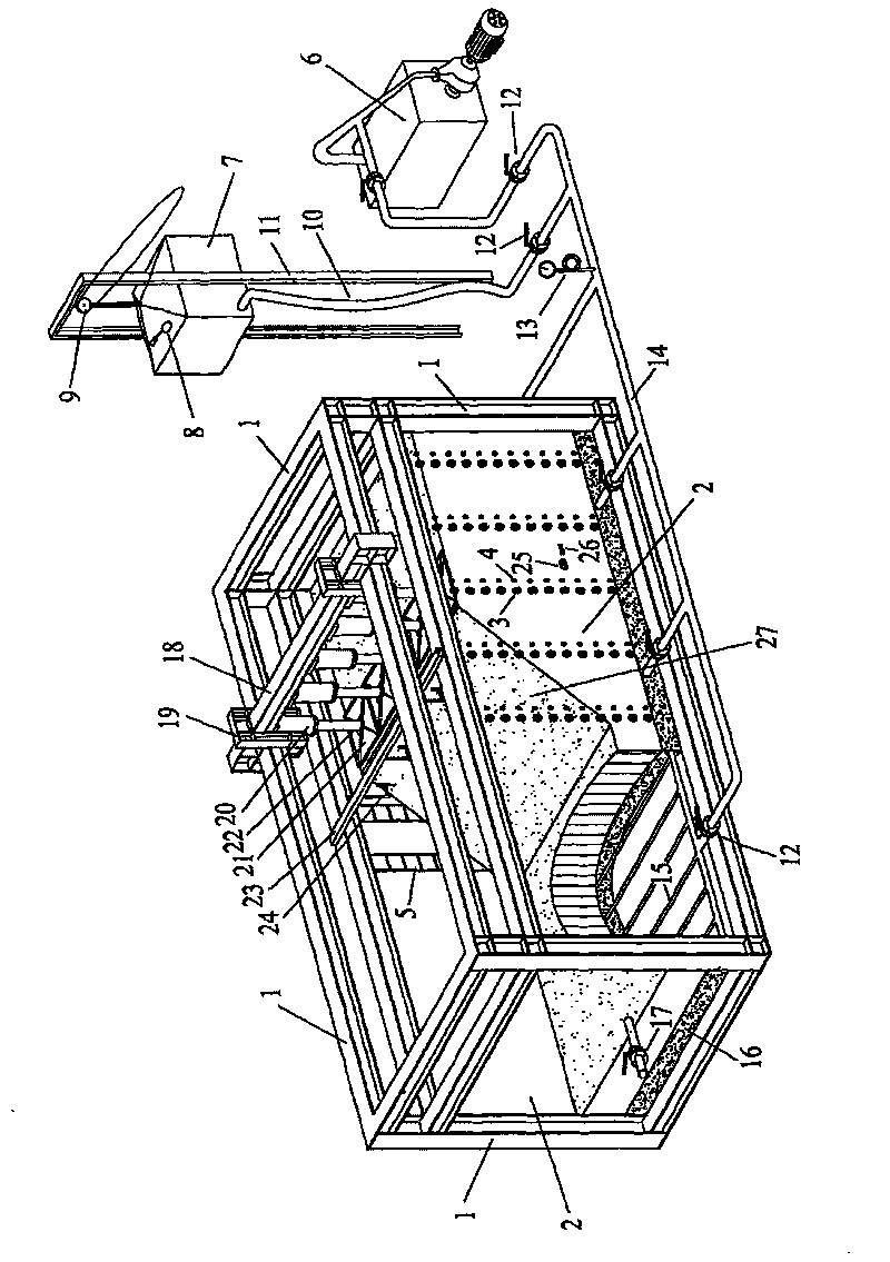 Foundation and slope engineering model test platform