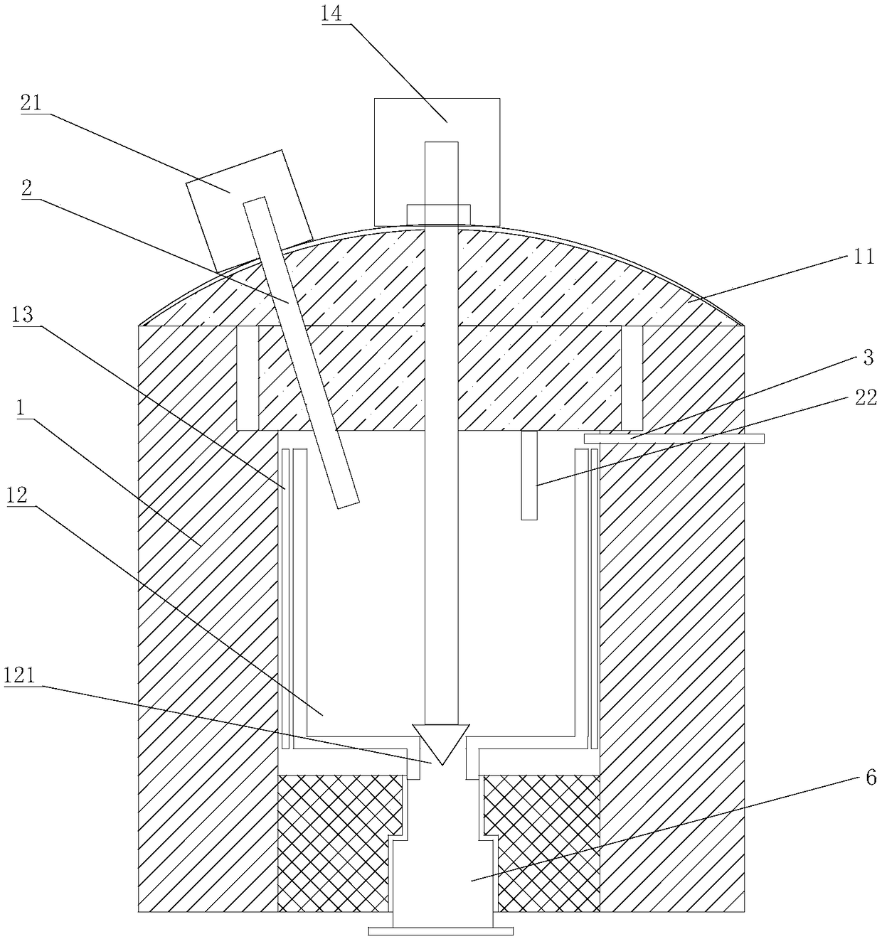 Device and method for producing zirconium silicate shot through continuous-method ceramic melt atomization