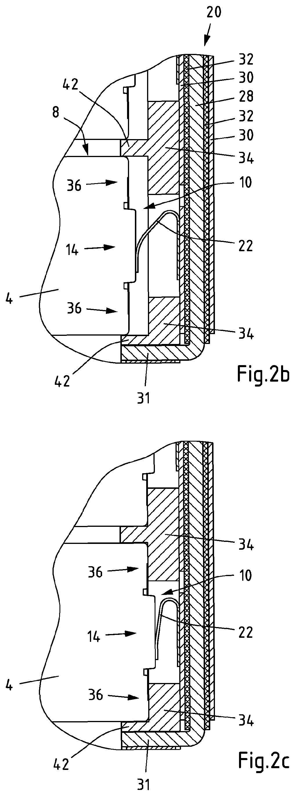 Arrangement for cells for storing electrical energy having a spring contact element