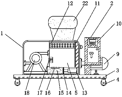 Aquatic feed granulating device for marble goby