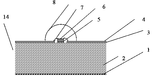 High-power light emitting diode with radiating substrate made of diamond-like film-copper composite material