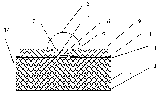 High-power light emitting diode with radiating substrate made of diamond-like film-copper composite material