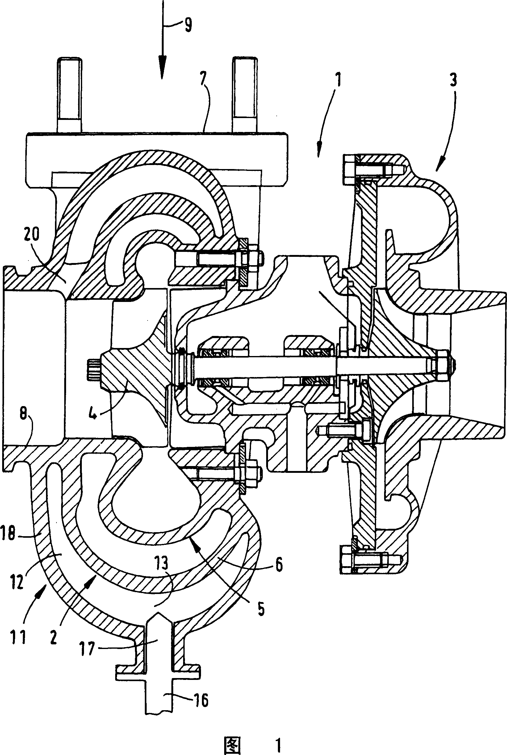 Turbo charged internal-combustion engine for exhaust system with an SCR catalytic equipment